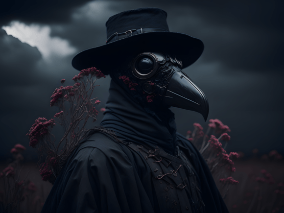 Download Plague Doctor Floral Gothic Illustration - Illustration Collection