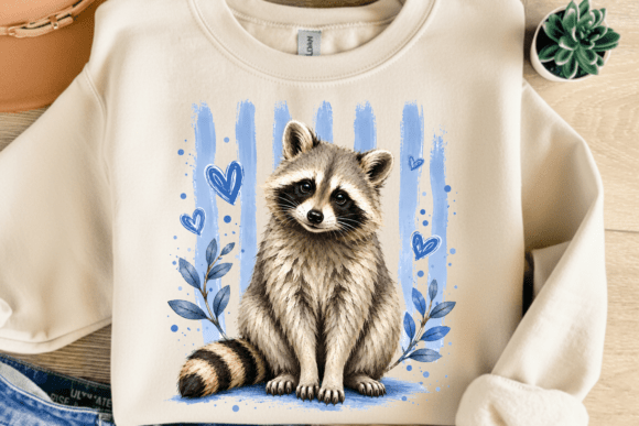 Download Cute Raccoon Lover PNG T-Shirt Design - Png Collection