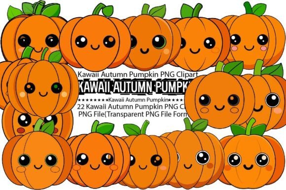 Download Kawaii Autumn Pumpkin Sublimation Bundle - Sublimation Collection