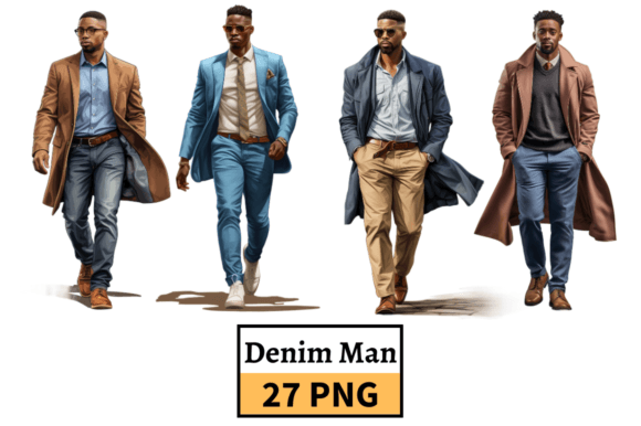 Download African American Man in Denim Jeans PNG - Png Collection