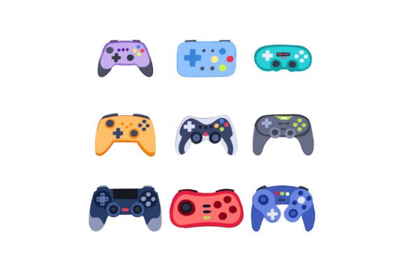 Download Gamepad Set Cartoon Vector Illustration - Illustration Collection