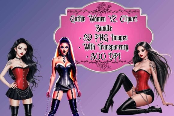 Download Gothic Fantasy Women PNG Clipart Bundle - Png Collection