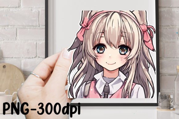 Download Cute Anime Girl Sticker Sublimation - Sublimation Collection