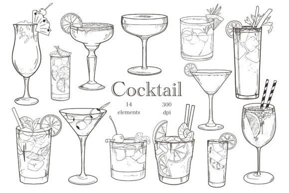 Download Cocktail Clipart, Drinks Illustrations - Illustration Collection