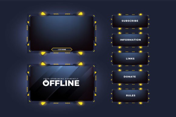 Download Stream Overlay Vector for Screen Panel - Panel Collection