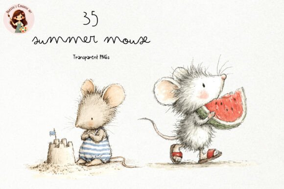 Download Cute Summer Mouse Storybook PNG - Png Collection