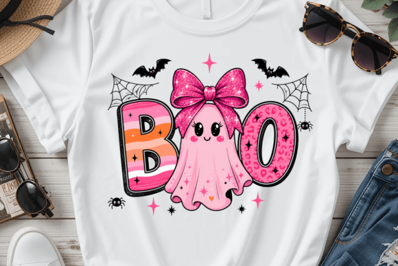 Download Boo Ghost PNG, Pink Halloween Design - Png Collection