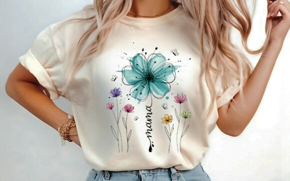 Download Boho Floral Mama T-shirt Design PNG - Png Collection