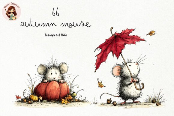 Download Cute Autumn Harvest Mouse PNG Clipart - Png Collection