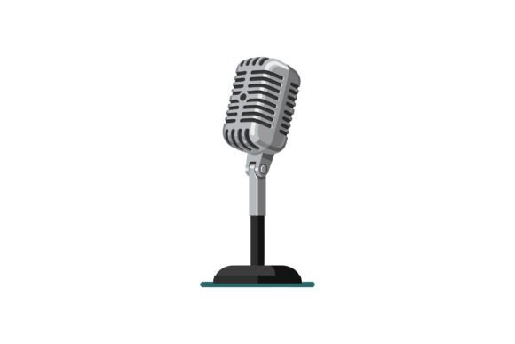 Download Vintage Microphone Vector Illustration W - Illustration Collection