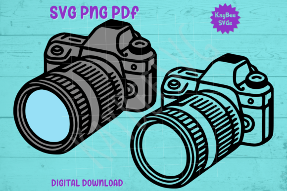 Download Camera with Telephoto Lens SVG PNG PDF - Png Collection