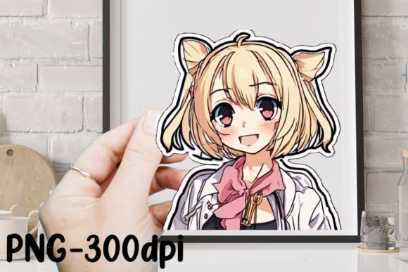Download Cute Anime Girl Sticker Sublimation - Sublimation Collection