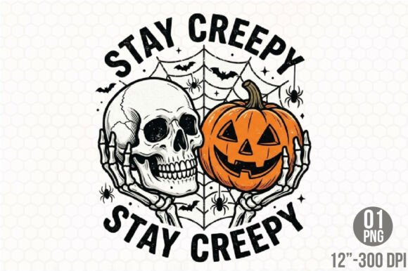 Download Stay Creepy Png, Retro Halloween Png - Png Collection