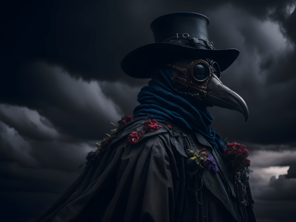Download Plague Doctor Floral Gothic Illustration - Illustration Collection