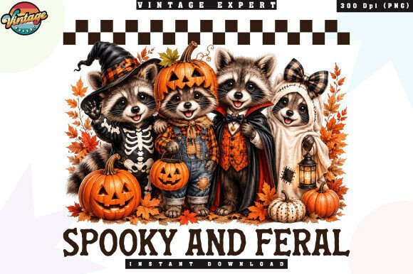 Download Spooky and Feral Halloween Raccoon PNG - Png Collection