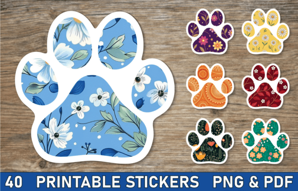Download Paw Print Sticker Bundle Paw Sticker Png - Png Collection
