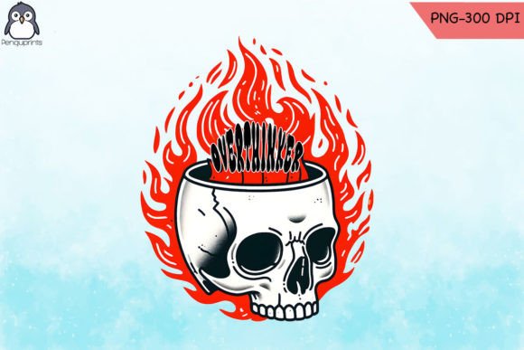 Download Overthinker Anxiety Skull Sublimation - Sublimation Collection