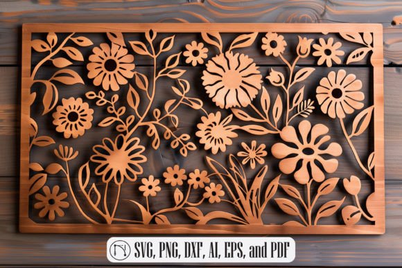 Download Laser Cut Floral Panel SVG Cut File - Panel Collection