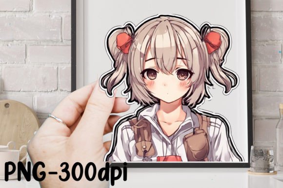 Download Cute Anime Girl Sticker Sublimation - Sublimation Collection