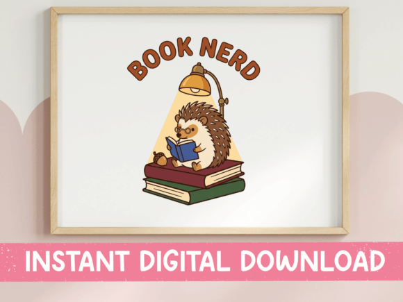 Download Book Nerd Hedgehog Reading Design - Nerd Collection