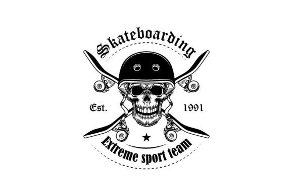 Download Skateboarder Skull Vector Illustration. - Illustration Collection