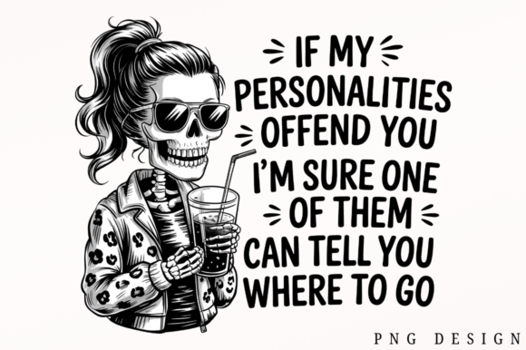 Download Sarcastic Skull Quote Dark PNG Design - Png Collection