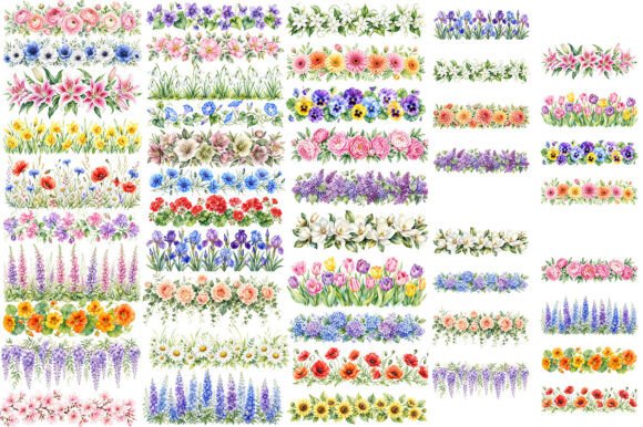 Download Watercolor Floral Border Sublimation PNG - Png Collection