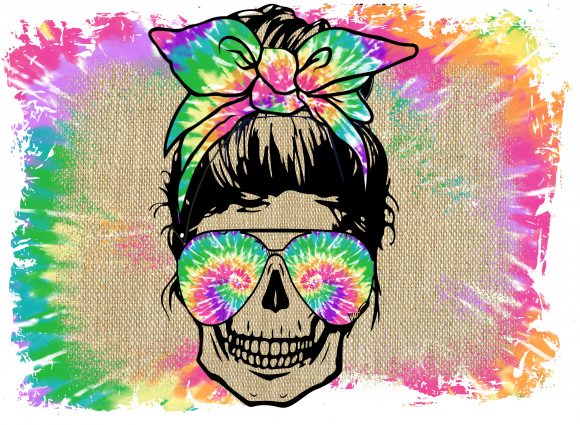 Download Tie Dye Skull Sublimation Mom Life - Sublimation Collection