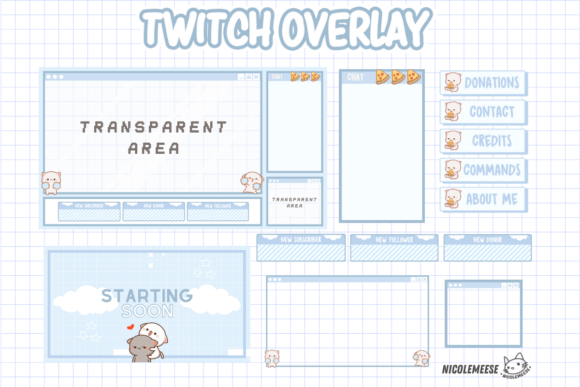 Download Twitch Stream Package Overlays Panels - Panel Collection