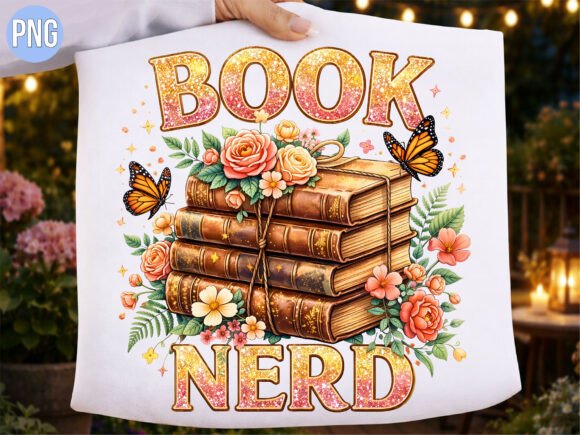 Download Book Nerd Flowers Monarch Butterfly PNG - Nerd Collection