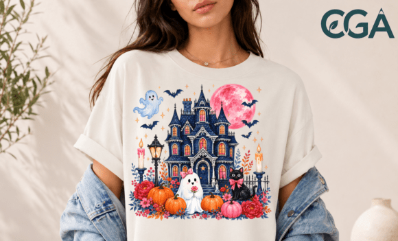 Download Haunted House Cute Ghost Halloween PNG - Png Collection