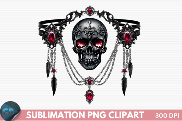 Download Gothic Skull &amp; Ruby Jewel Dark Royal PNG - Png Collection