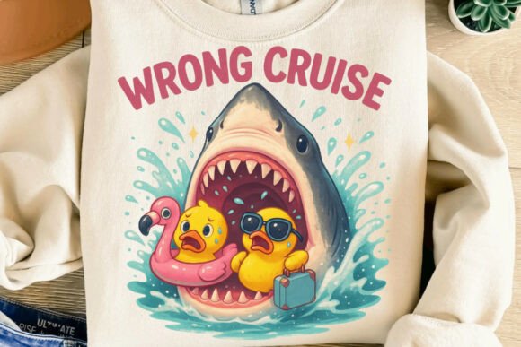 Download Wrong Cruise Funny Shark Duck Png - Png Collection