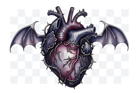 Download Gothic Dark Fantasy Heart PNG Clipart - Png Collection