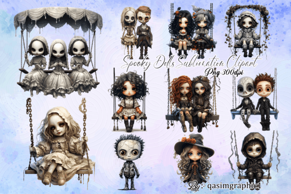 Download Spooky Doll Sublimation Clipart Bundle - Sublimation Collection