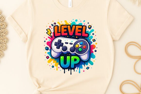 Download Gaming Shirt Design Level Up Clipart Png - Png Collection