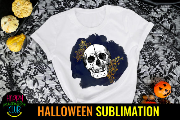 Download Halloween Floral Skull Sublimation - Sublimation Collection