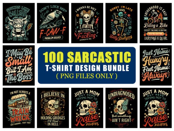 Download Sarcastic PNG T-Shirt Design Bundle - Png Collection