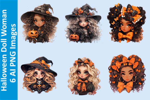 Download Halloween Doll Woman - 6 PNG Transparent - Png Collection