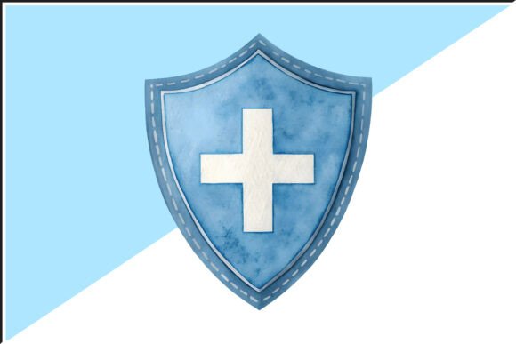 Download Blue Shield with White Cross PNG - Png Collection