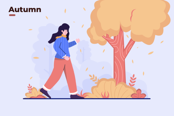 Download Autumn Activities at Park Illustration - Illustration Collection