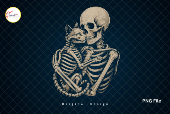 Download Gothic Cat Lover Spooky Skeleton PNG - Png Collection