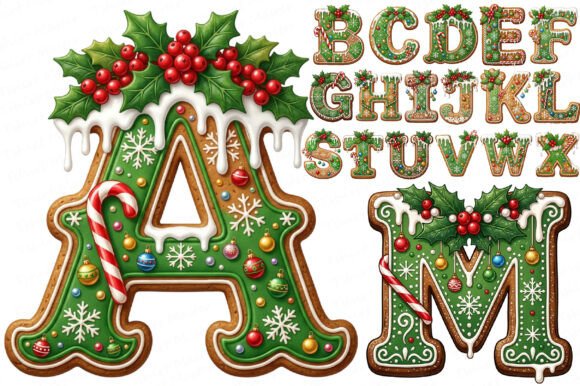 Download Christmas Alphabet Letters Png Bundle - Premium Resources