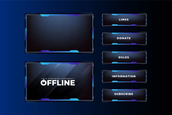 Download Modern Streaming Screen Panel Vector - Panel Collection