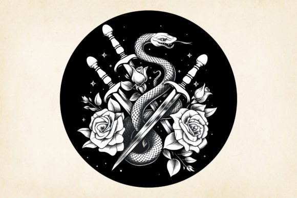 Download Snake and Sword Illustration, Gothic Art - Illustration Collection