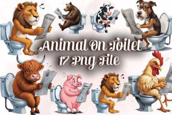 Download Funny Animal on Toilet PNG - Png Collection