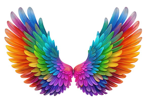 Download 3D Avatar Rainbow Pride Wings PNG - Png Collection