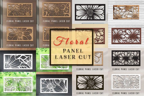 Download Floral Panel Laser Cut Svg Bundle - Panel Collection