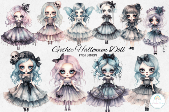 Download Gothic Halloween Doll Sublimation - Sublimation Collection