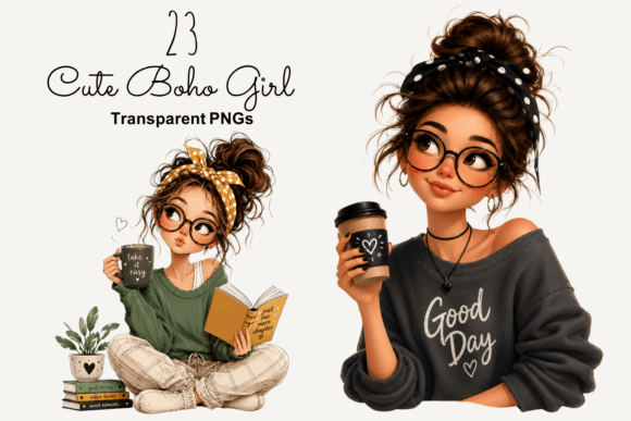 Download Cute Boho Girl PNG Clipart, Fashion Girl - Png Collection